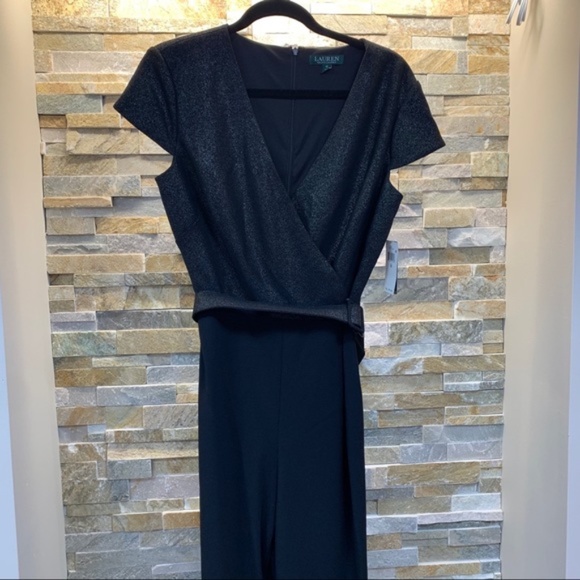 Ralph Lauren Belted Glitter Jumpsuit - Picture 3 of 8